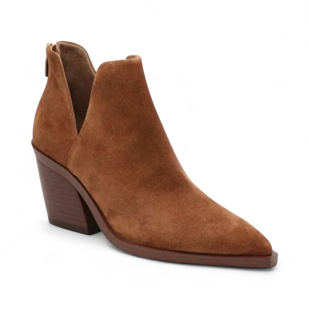 Vince Camuto Brown Suede Ankle Booties - Size 8.5